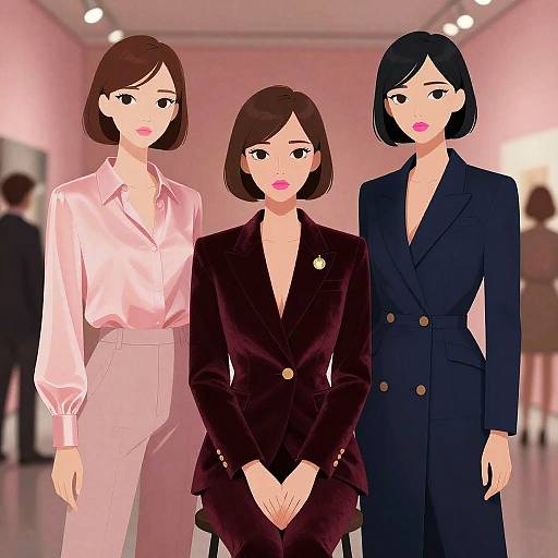 Android Fashion Critics in Sleek Gallery