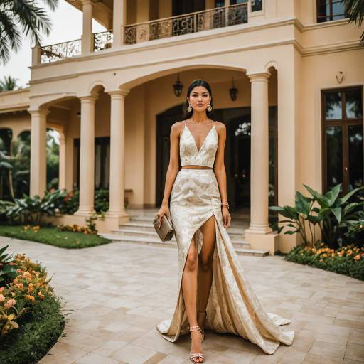 Elegant Woman in Gamboge Wedding Guest Dress