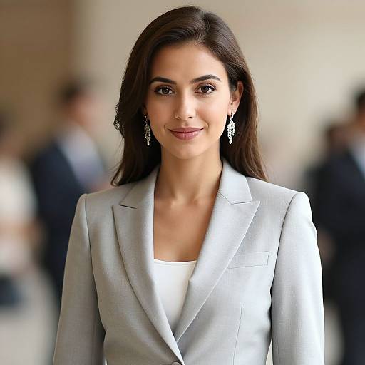 Realistic Woman in Wedding Suit