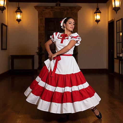 Elegant Chilean Cueca Dance Scene