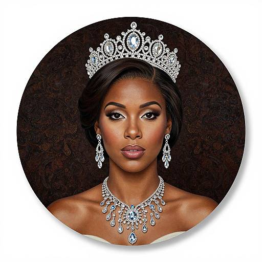 Regal Lady Circular Portrait