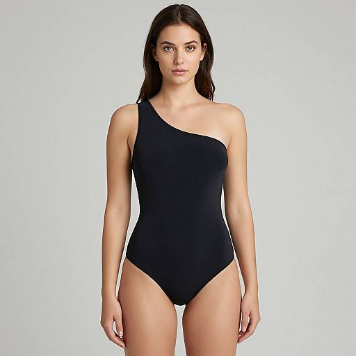 Minimalist Black One-Piece Swimsuit