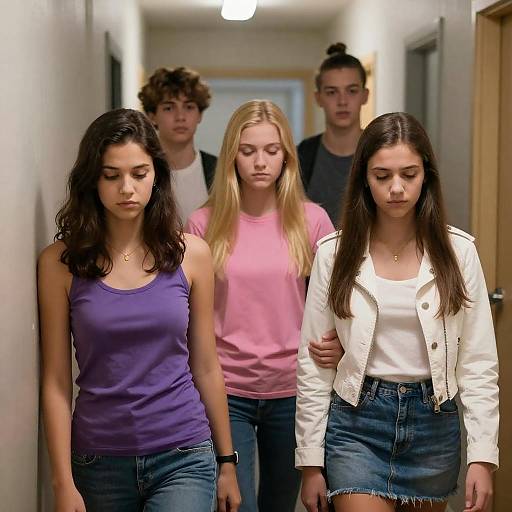 Teenager Dynamics in a Hallway Setting