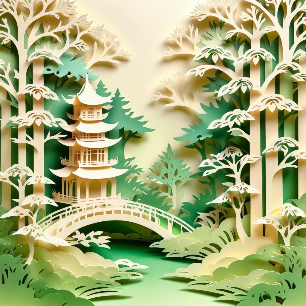 Enchanted Forest Kirigami Art Design