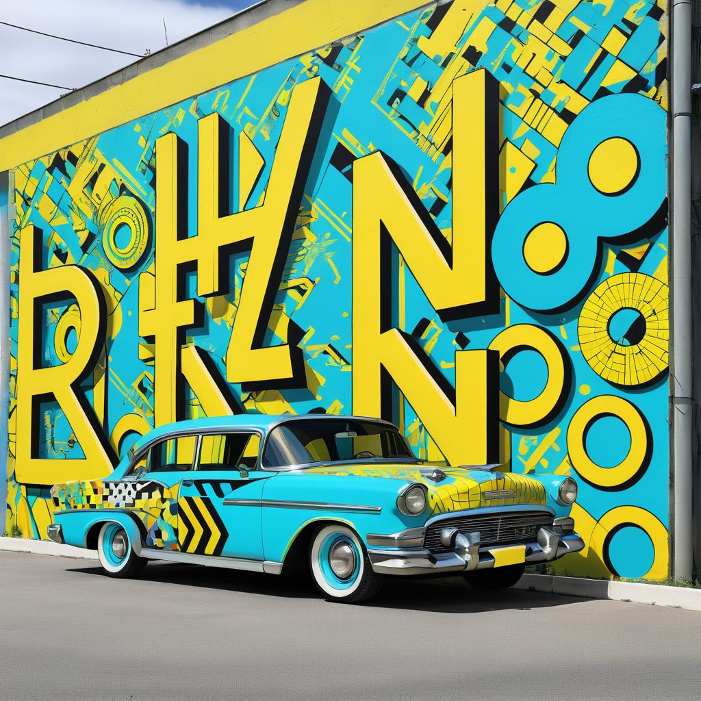 Vibrant Retro Pop Art Graffiti Design