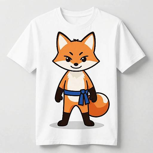 Cartoon Samurai Fox Vector Design