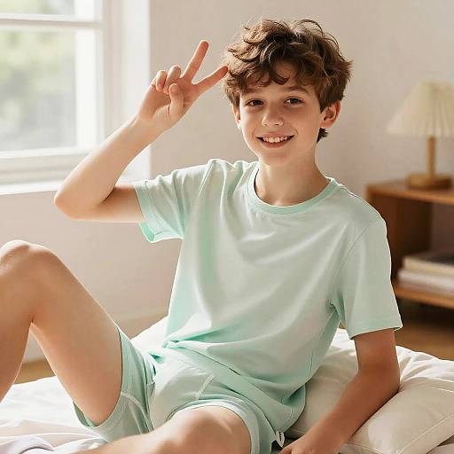 Teen Boy Underwear Modeling in Pastels