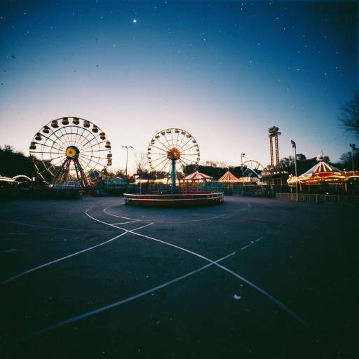 Deserted Amusement Park at Twilight