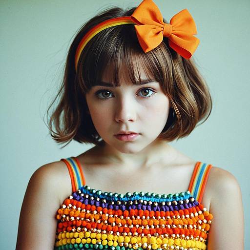 Rainbow Fancy Dress Child Portrait