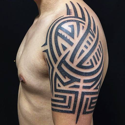 Intricate Tribal Face Tattoo Design