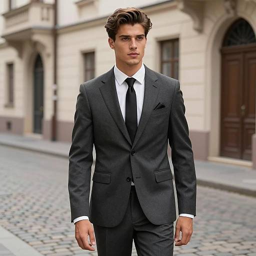 Stylish Young Man in Formal Attire