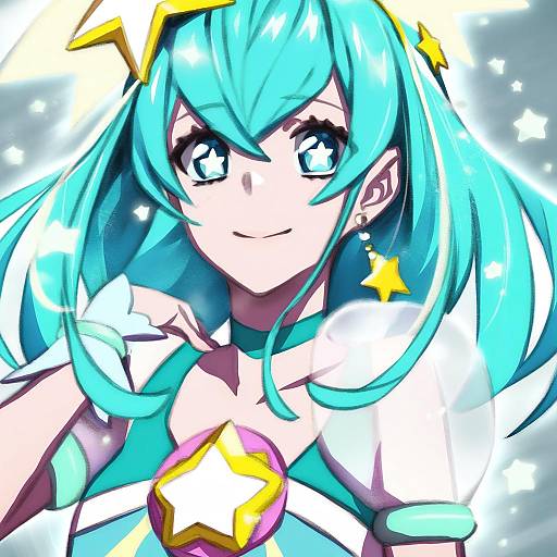 Illustration of Cure milky, precure in the style of Miwa shirow