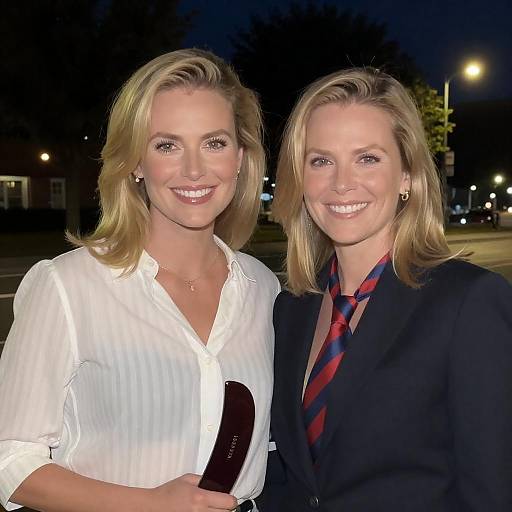 Nighttime Smiles: Two Women Together