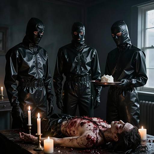 Ominous Gathering in a Dark Room