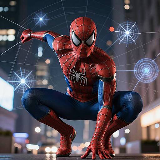 Futuristic Spider-Man AI HUD