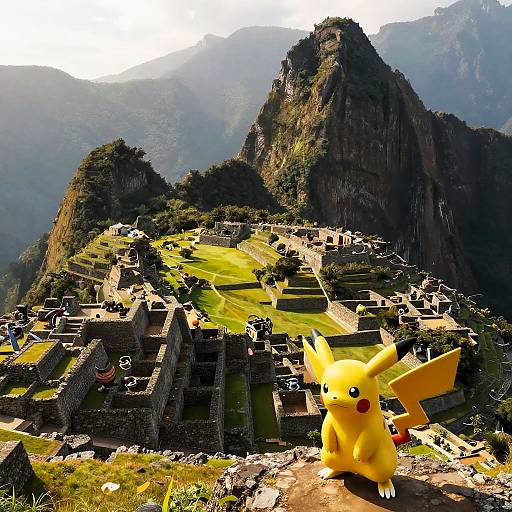 Pikachu at Machu Picchu Ruins