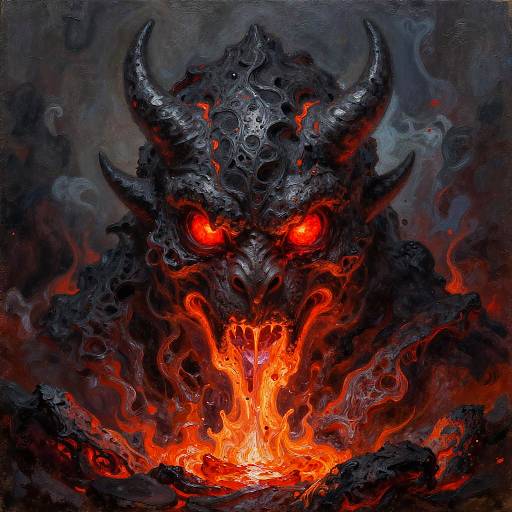 Molten Lava Guardian Duality Painting