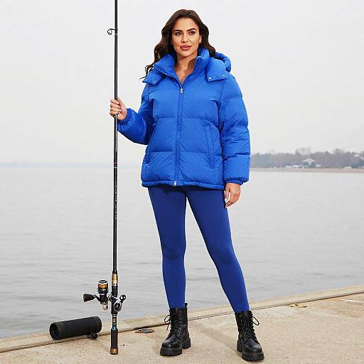 Curvy Woman in Sporty Winter Chic