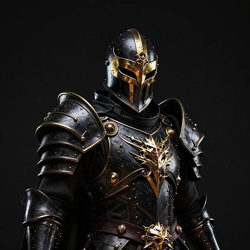 Gilded Dark Paladin in Black Armor