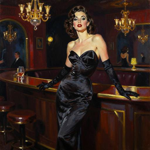 1950s Noir Femme Fatale Portrait