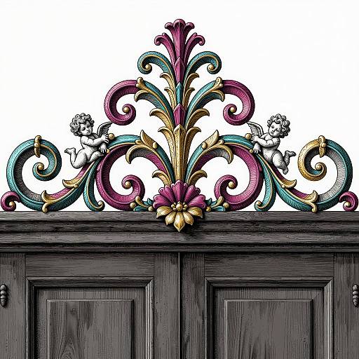 Ornate Church Altar Scrollwork Design