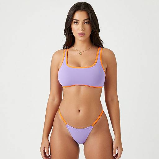 Sporty Lavender Bikini on Woman