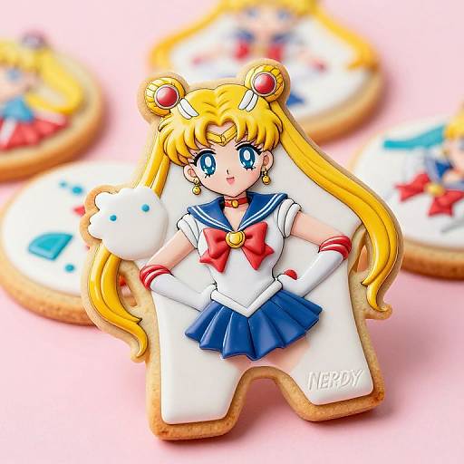 Sailor Moon Brooch Piñata Cookies
