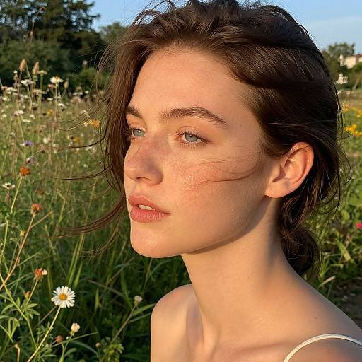 Natural Beauty in Golden Hour Glow