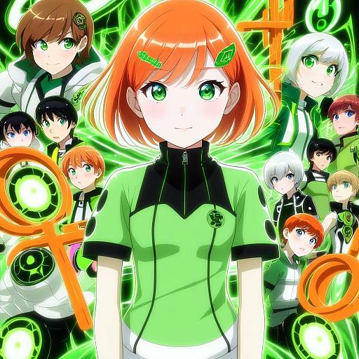 Illustration of Gwen tennyson, ben 10 in the style of Yano mitsuki (nanairo)