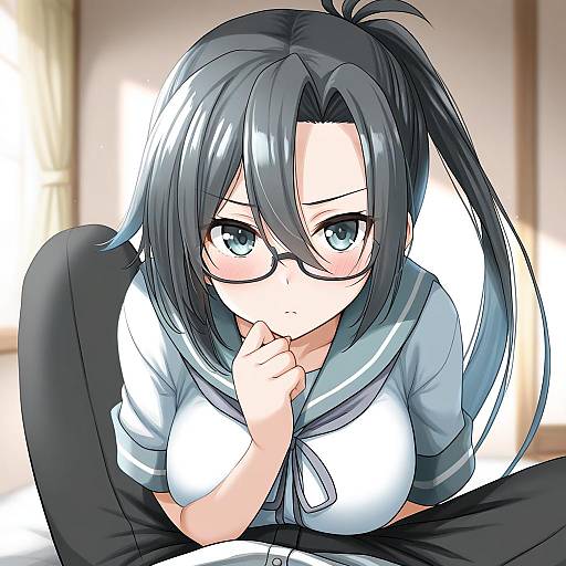 Illustration of Amagiri (kancolle), kantai collection in the style of Kibihimi