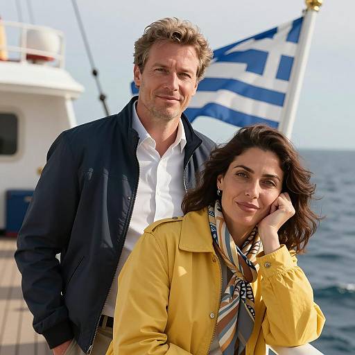 Couple Enjoying a Day at Sea