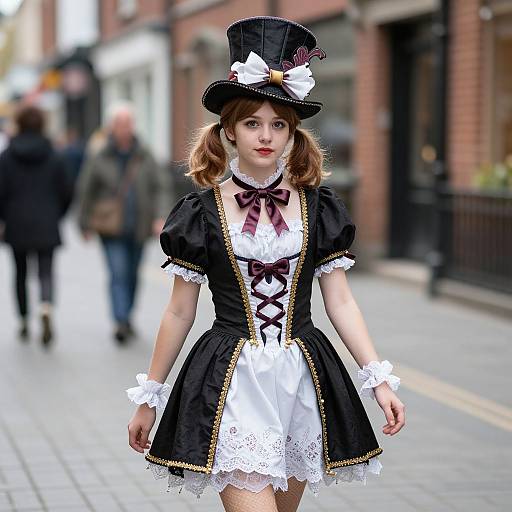Mad Hatter Girl Walking Street