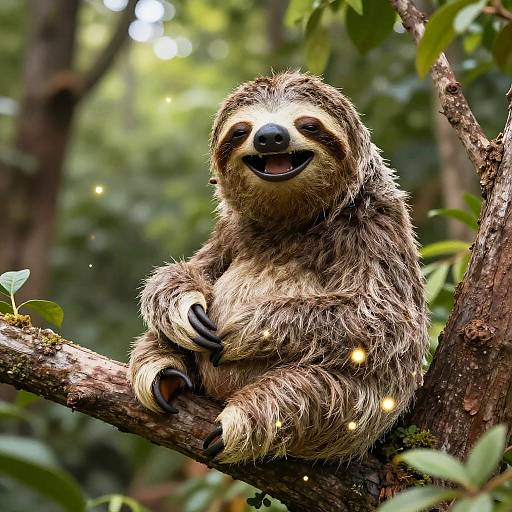 Laughing Sloth in Surreal Fantasy