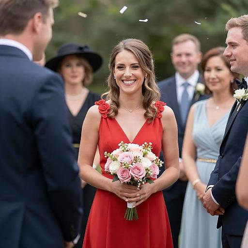 Joyful Wedding Celebration with Bride and Guests