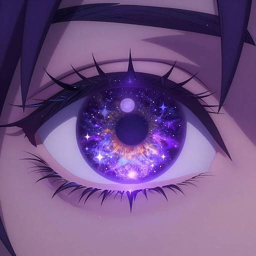 Cosmic Purple Sharingan Eye Art