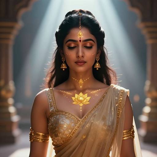 Divine Indian Actress with Ethereal Glow