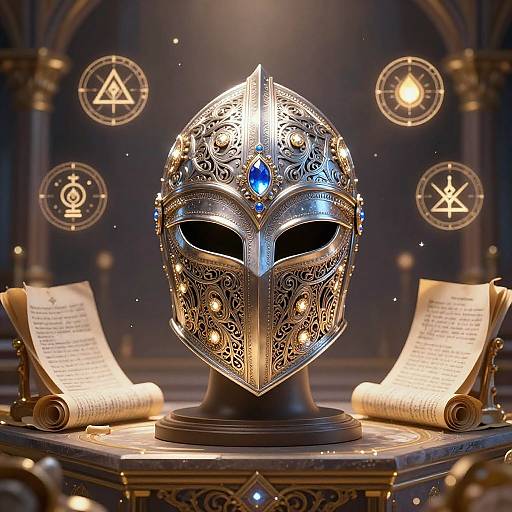 Enchanted Fantasy Knight Helmet