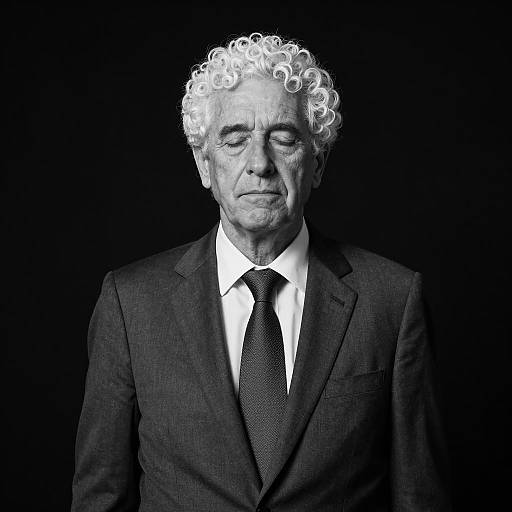 Expressive Black and White Portrait