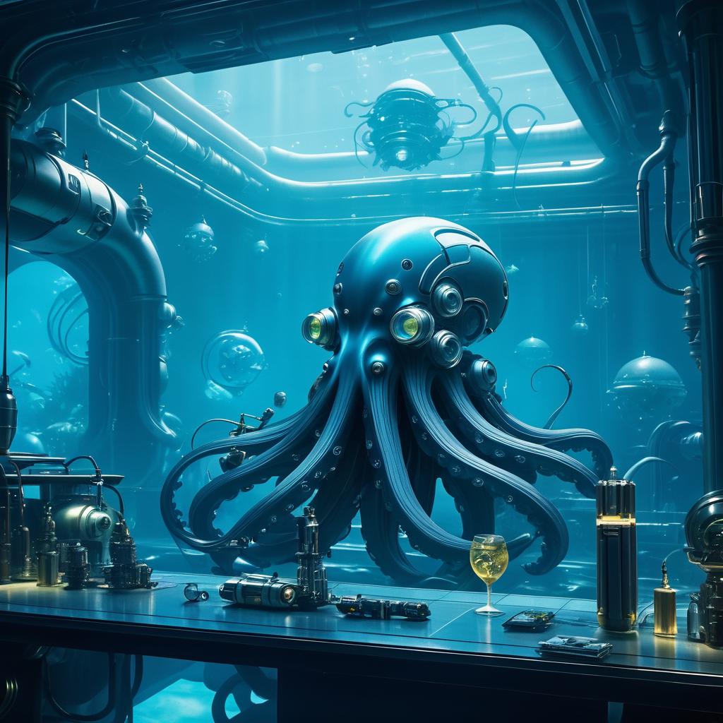 Cinematic Robotic Octopus in Lab