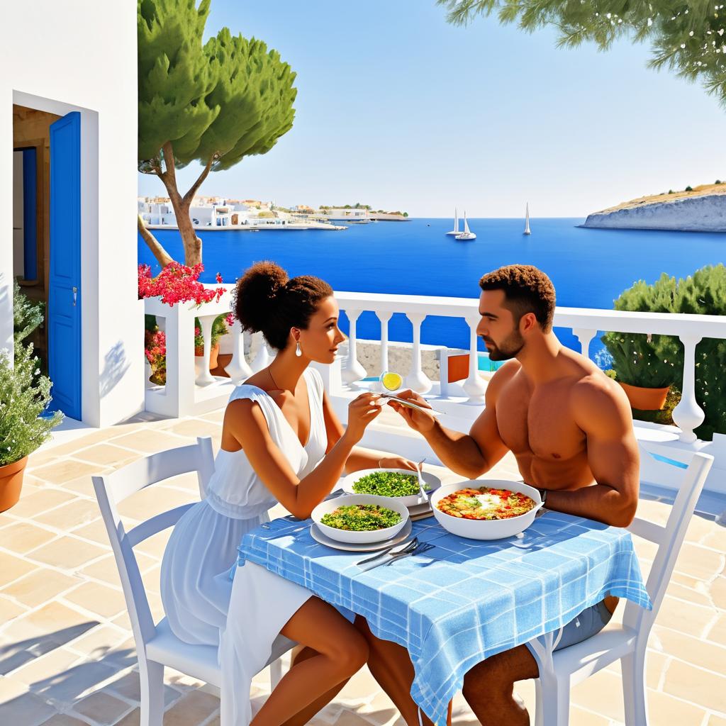 Romantic Seaside Dinner in Rhodes, Greece