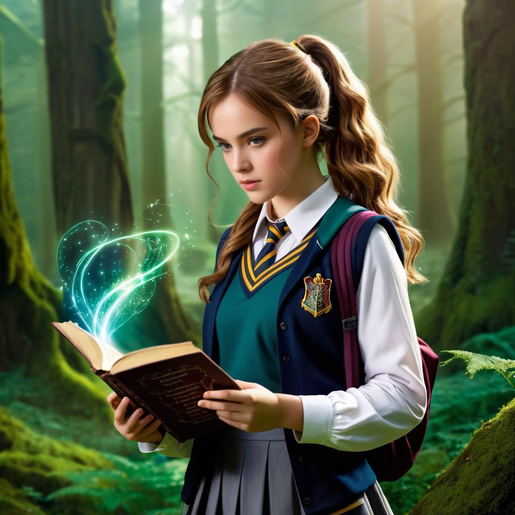 Hermione Granger in a Magical Forest