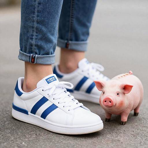 HDR 8K Photo-Realistic Pig in Sneakers