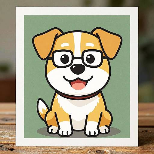 Quirky Cartoon Dog Digital Art