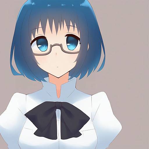 Illustration of Hakamichi shizune, katawa shoujo in the style of Usamata