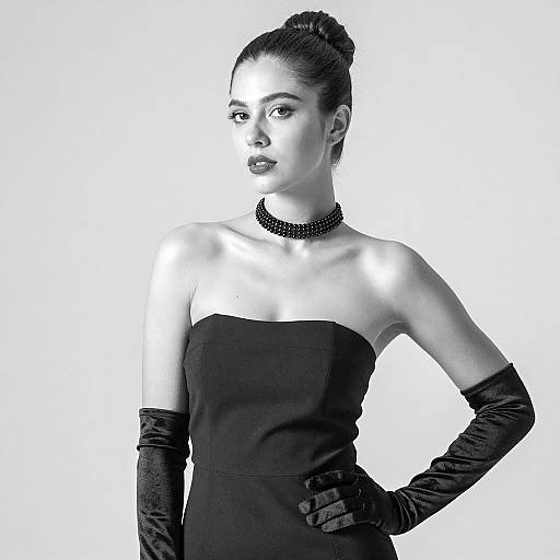 Elegant Black and White Fashion Portrait