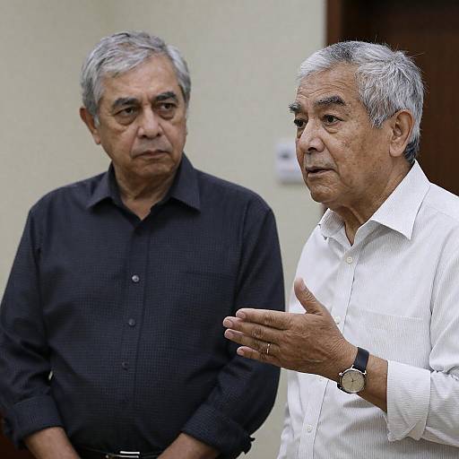 Candid Portrait of Two Elderly Men