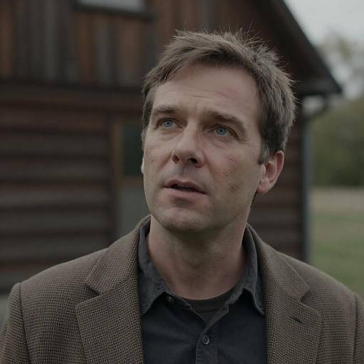 Focused Middle-Aged Man with Casual Style