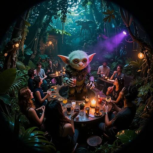 Cinematic Robot Goblin Jungle Party