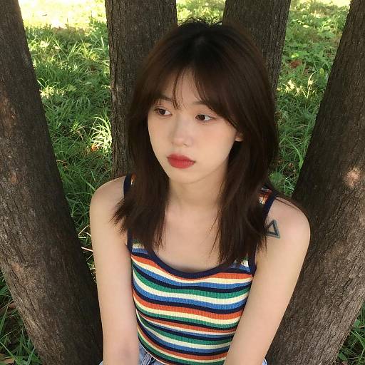 Portrait of Young Woman in Nature