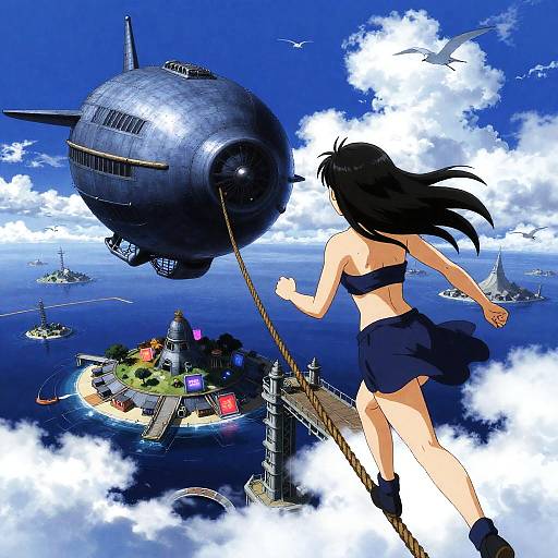 Skybound Swordswoman on Neon Archipelago